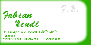 fabian mendl business card